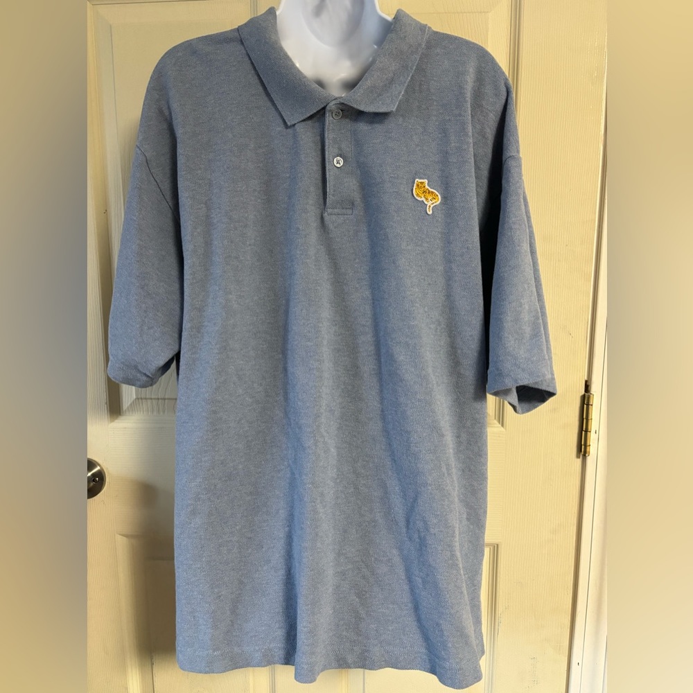 Vans men’s polo light blue shirt with tiger 🐯 size large